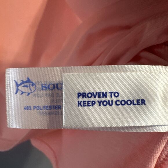 NWT Southern Tide Brrrr Breeze Polo Shirt Mens Size M Peach Performance Golf - Picture 8 of 11